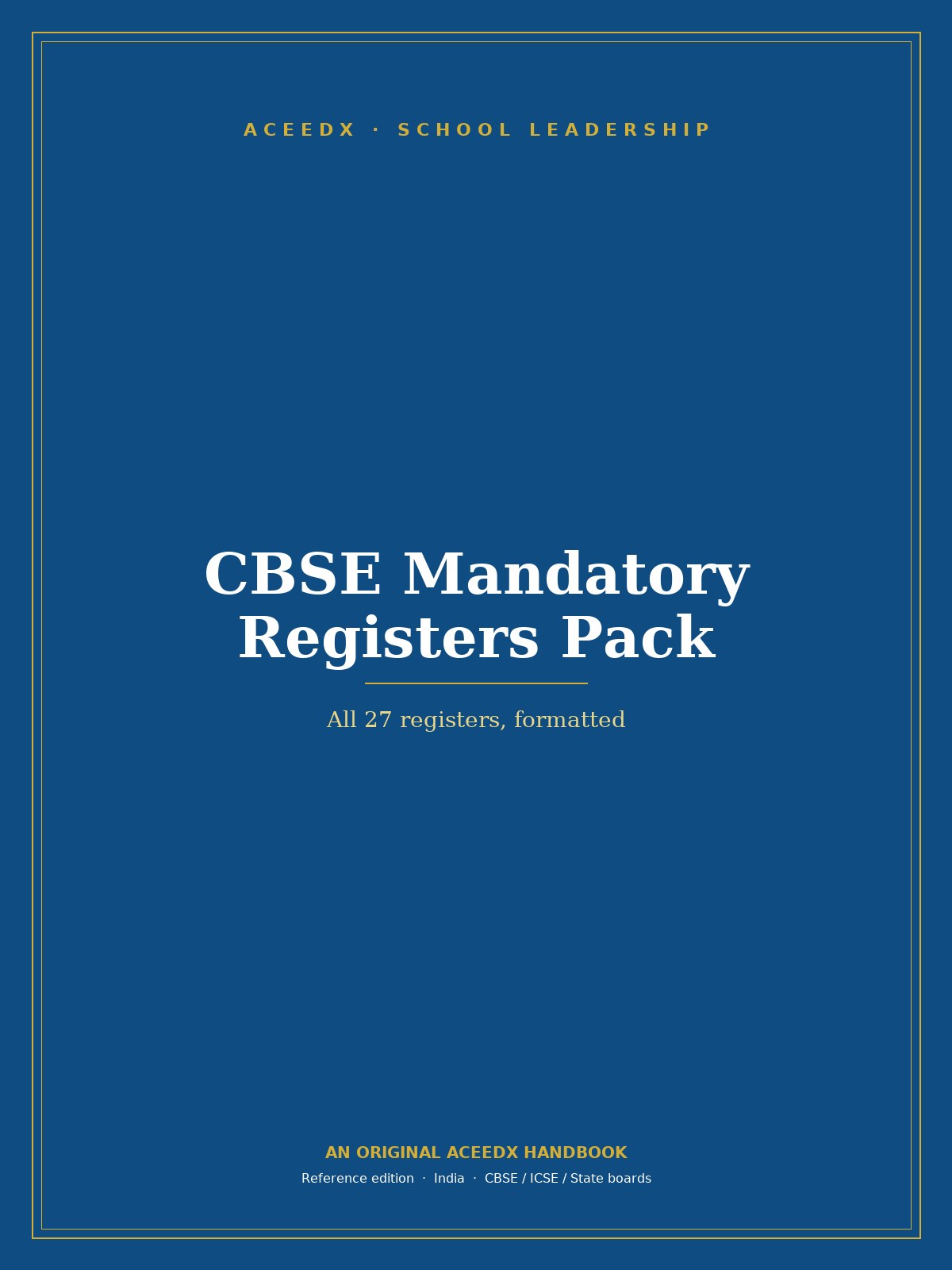 CBSE Mandatory Registers Pack