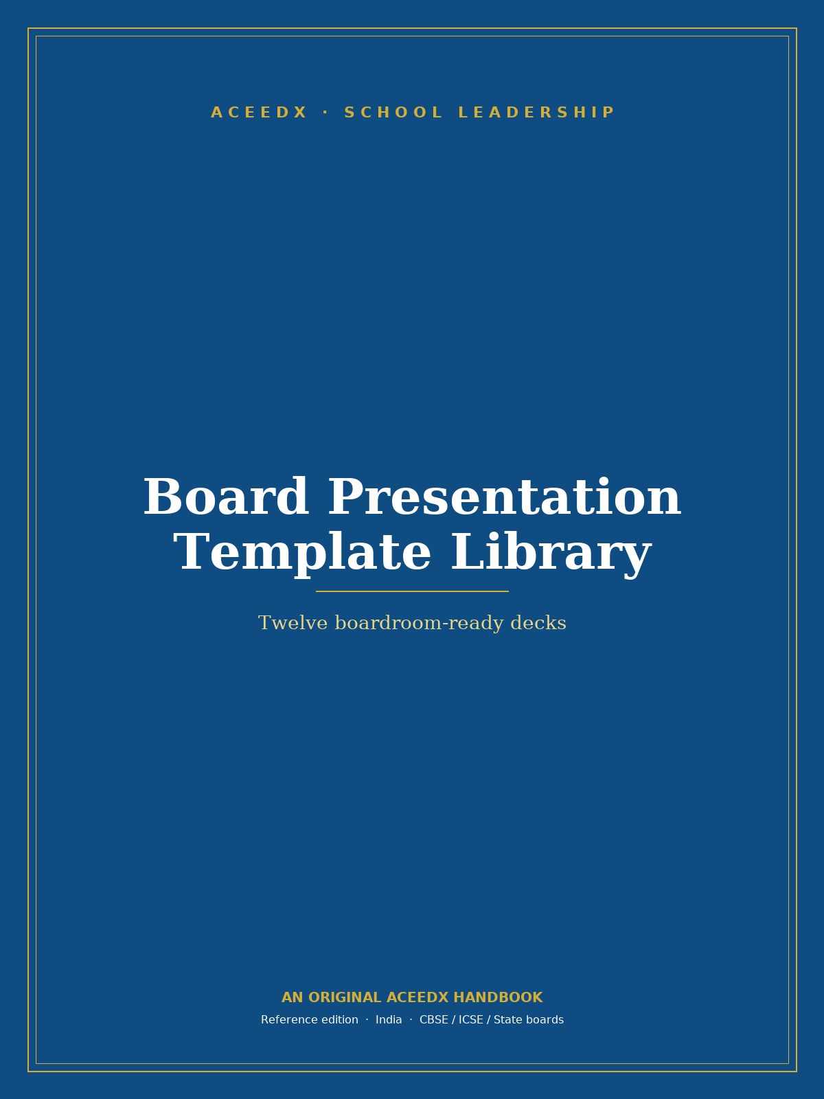 Board Presentation Template Library