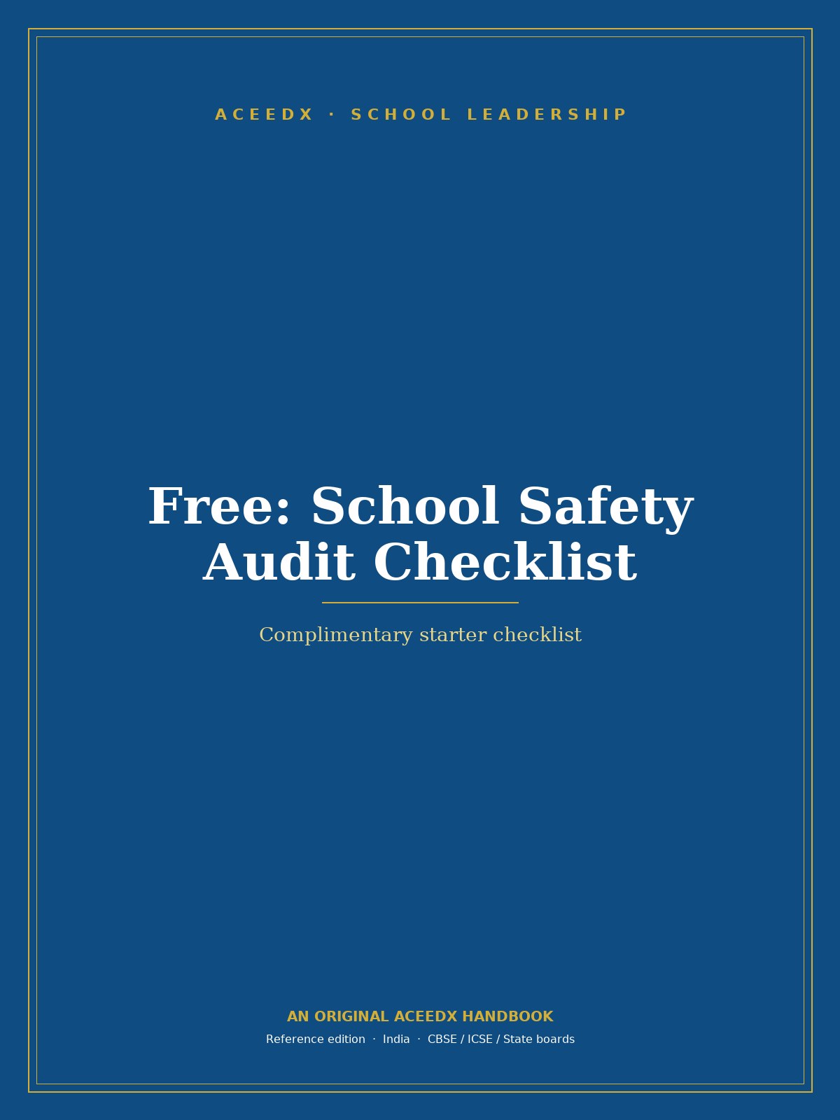 Free: School Safety Audit Checklist