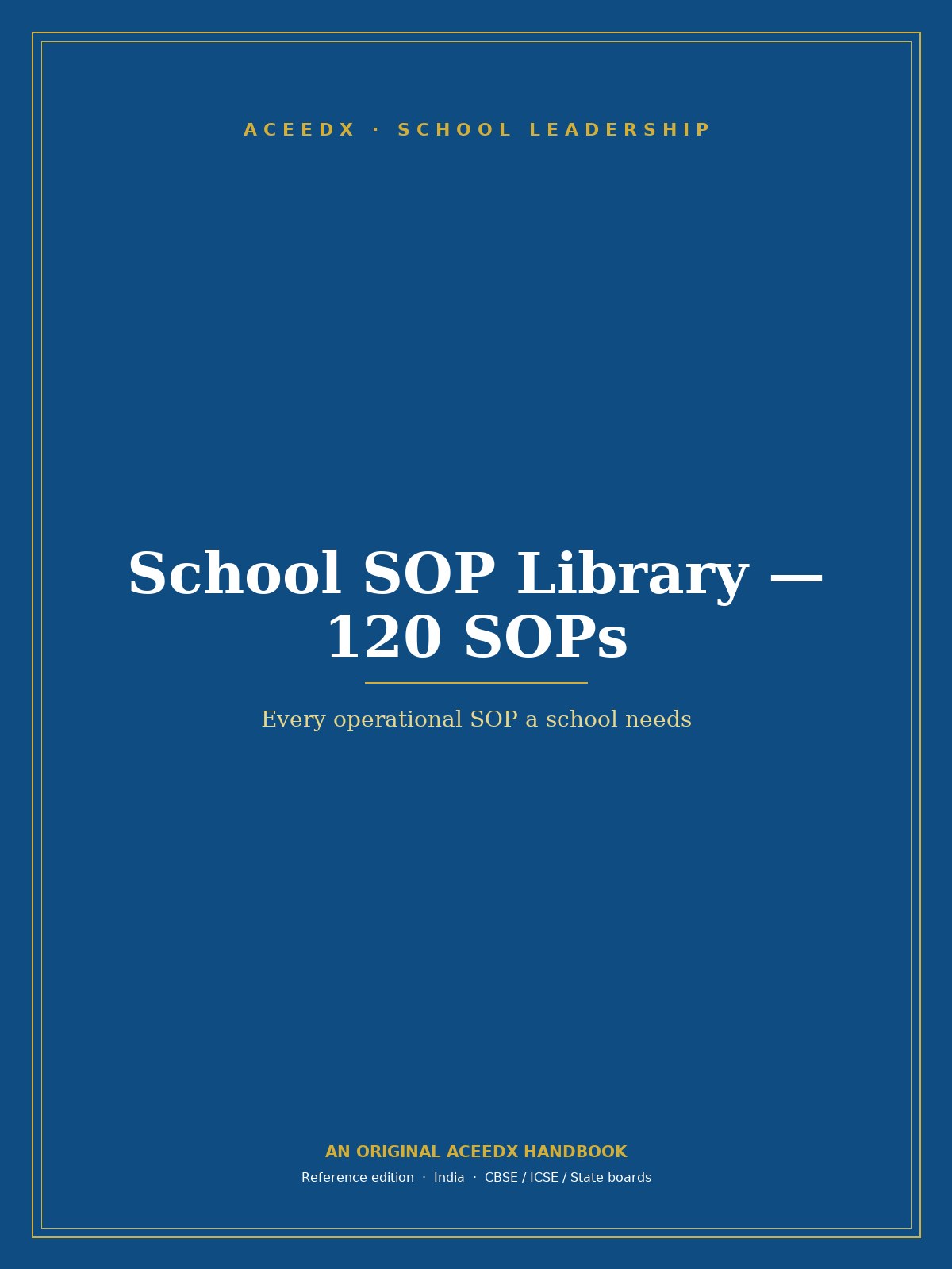 School SOP Library — 40 SOPs